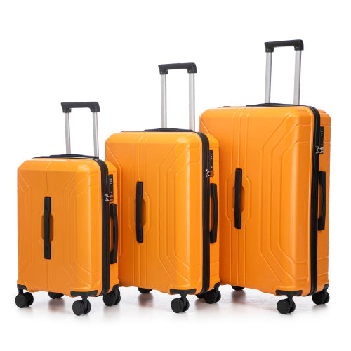 20 24 28 3 Pcs Set In ABS Spinner Wheel Luggage, Carry On Suitcase, Matching Color, TSA Combination Lock