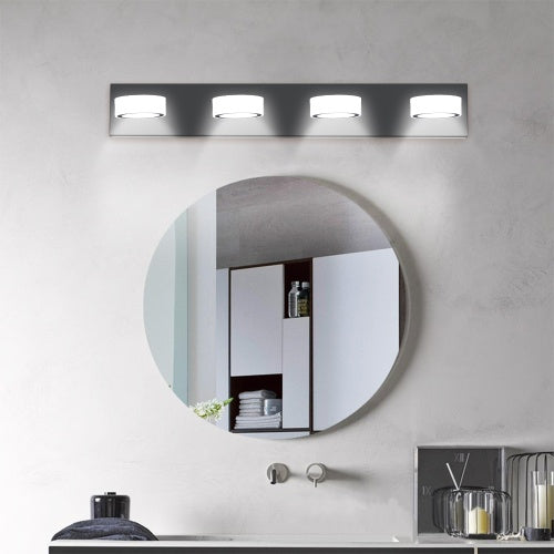 LED Modern Black 4 Light Vanity Light Fixture Mirror Bathroom Wall Light