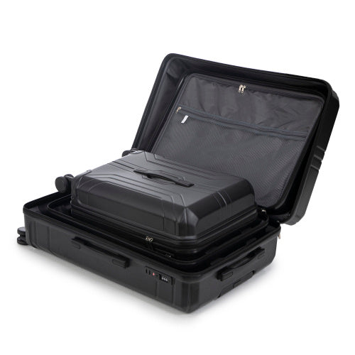 20 24 28 3 Pcs Set In ABS Spinner Wheel Luggage, Carry On Suitcase, Matching Color, TSA Combination Lock