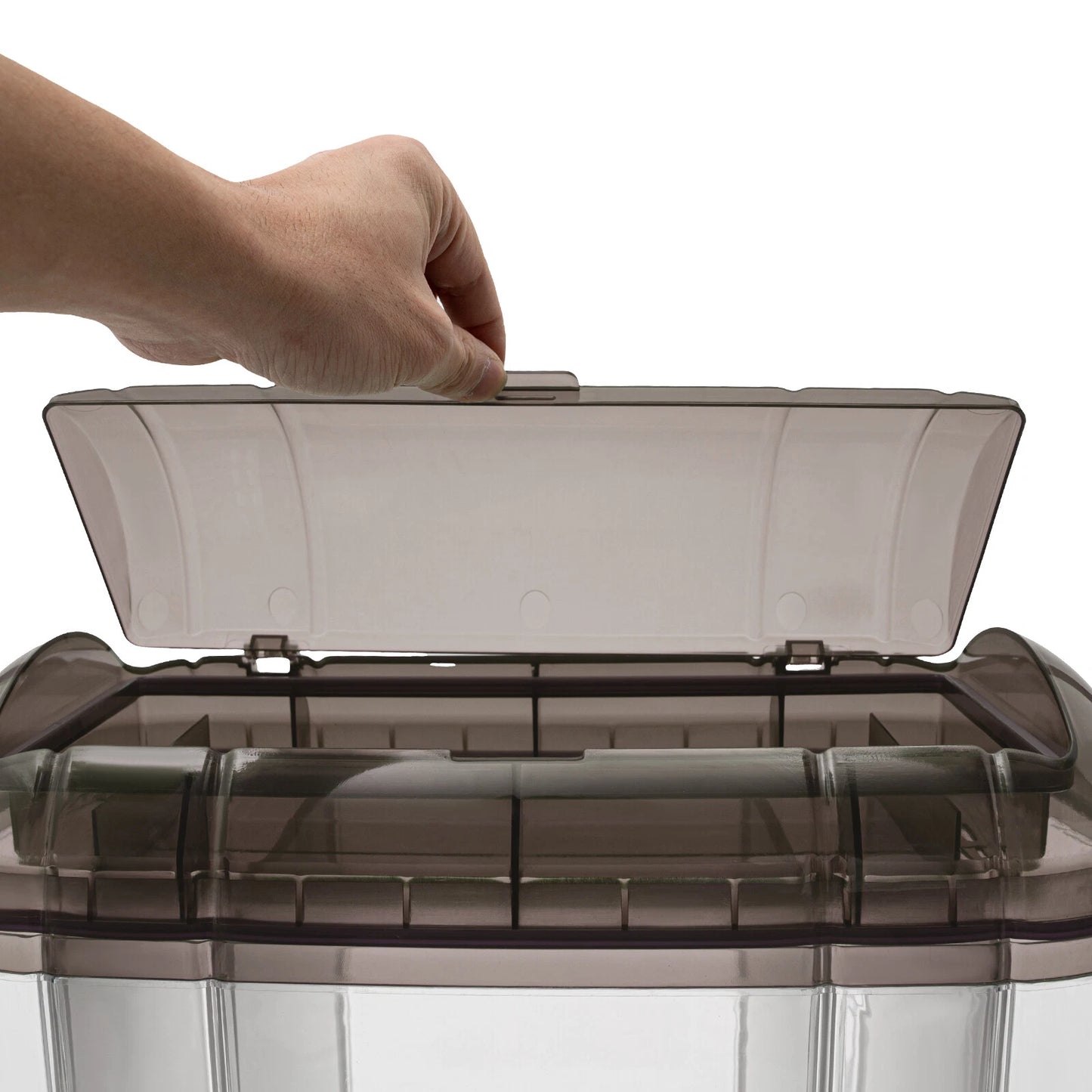 2-Tiers Rice Dispenser Dry Food Dispenser Kitchen Grain Cereal Storage Container