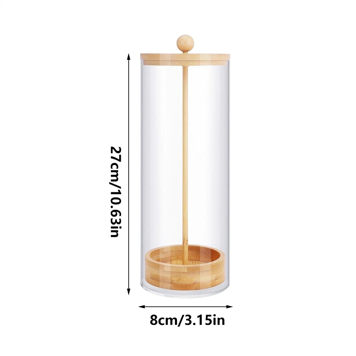 Acrylic Straw Storage Container Transparent Straw Holder Dispenser with Lid