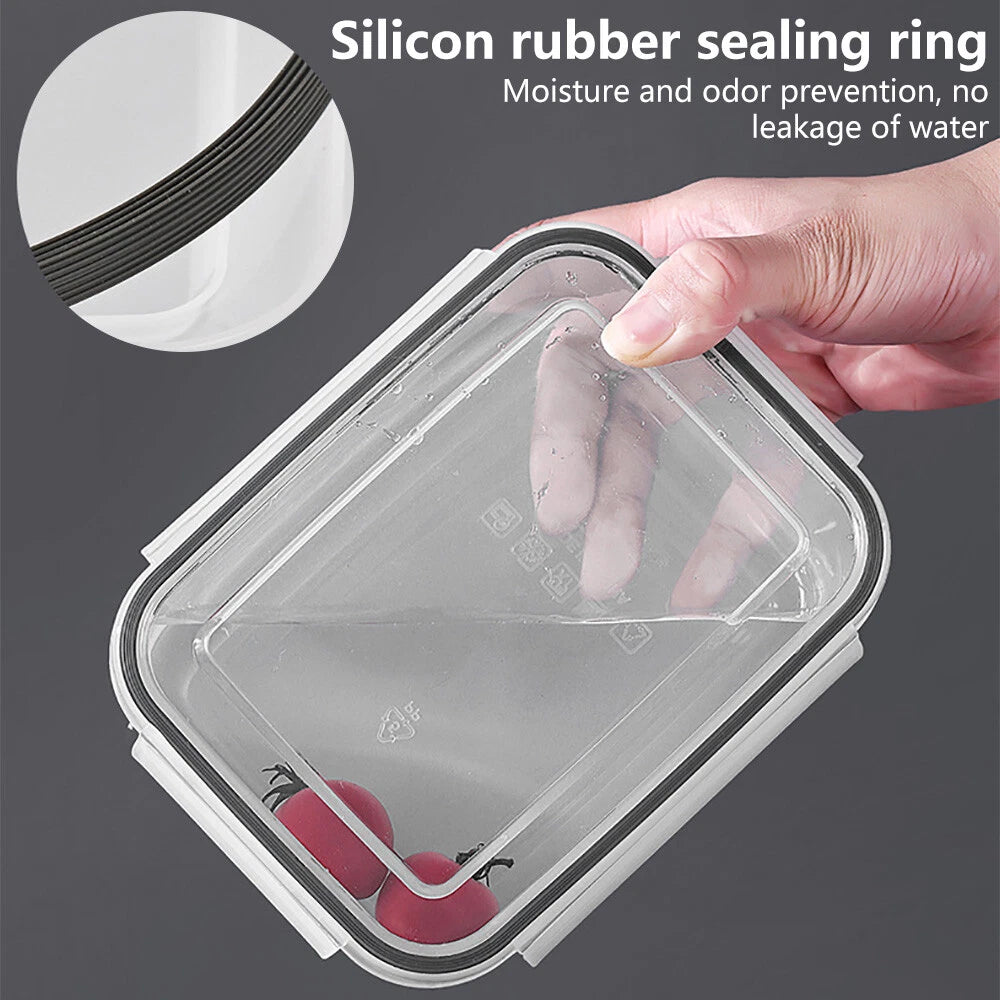 6-18Pcs Kitchen Plastic Food Containers with Storage Lids Meal Prep Airtight