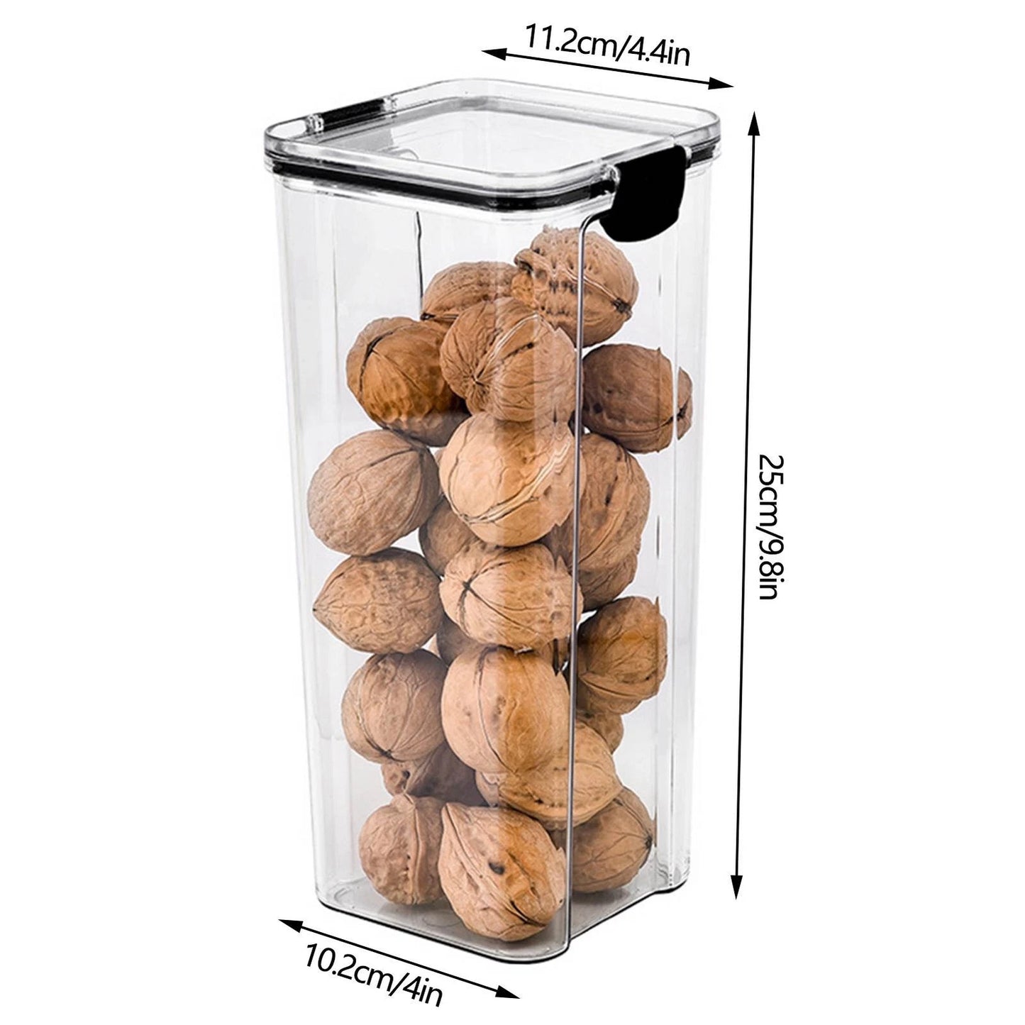 1800ml Food Storage Container Airtight Sealed Dry Food Storage Box For Kitchen