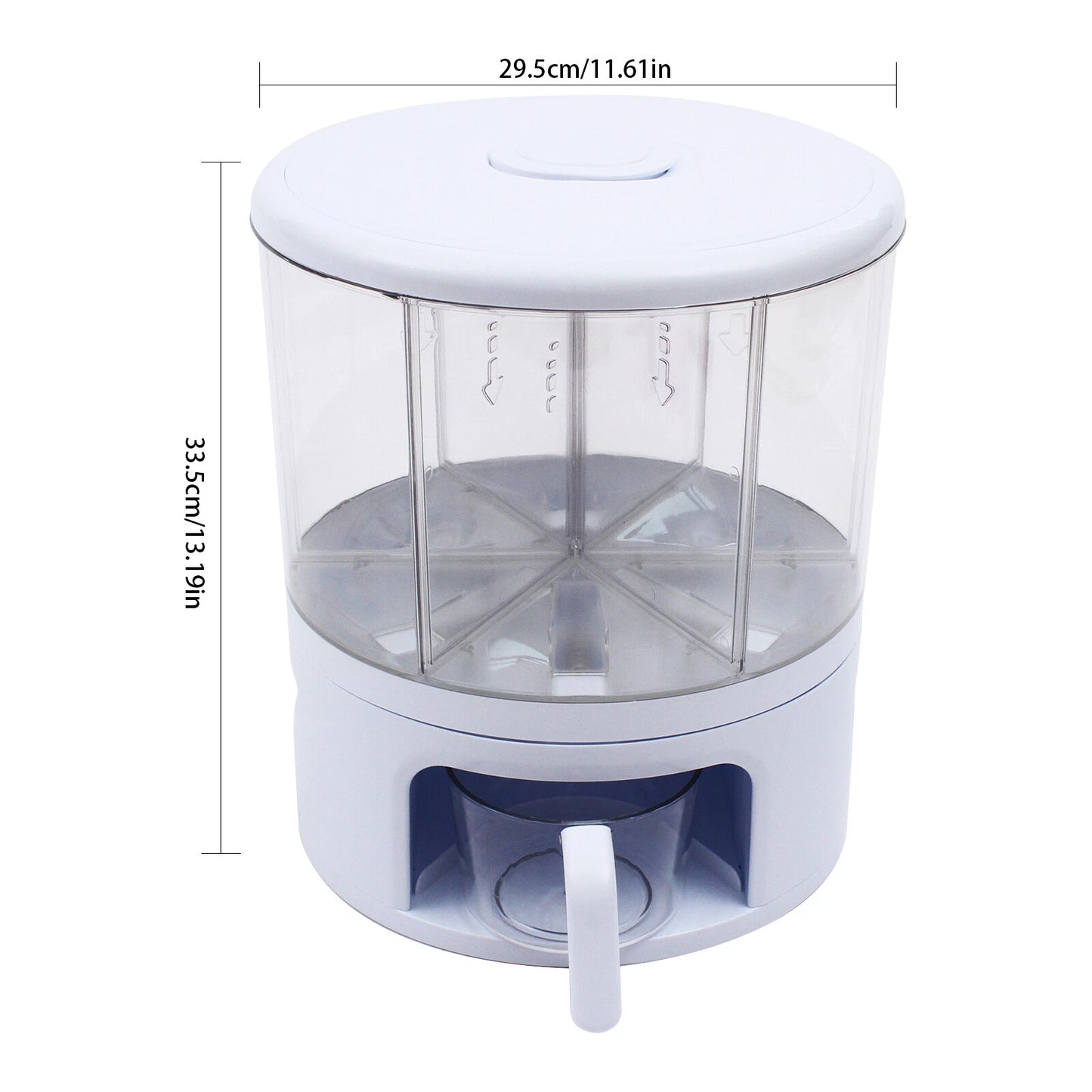 Kitchen Pantry Rice Grain Dry Food Container Large 11kg Cereal Storage Dispenser