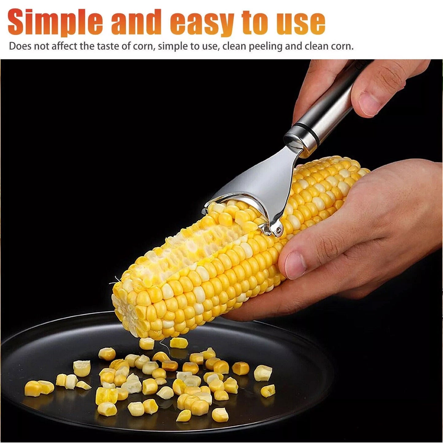 Corn Peeler Stainless Steel Cob Esquites Elote Thresher Stripper Remover Cutter