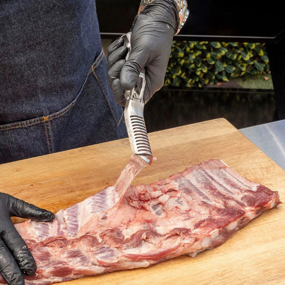 Rib Membrane Remover Stainless Steel Tool Kit,The Ultimate Rib Prep Tool