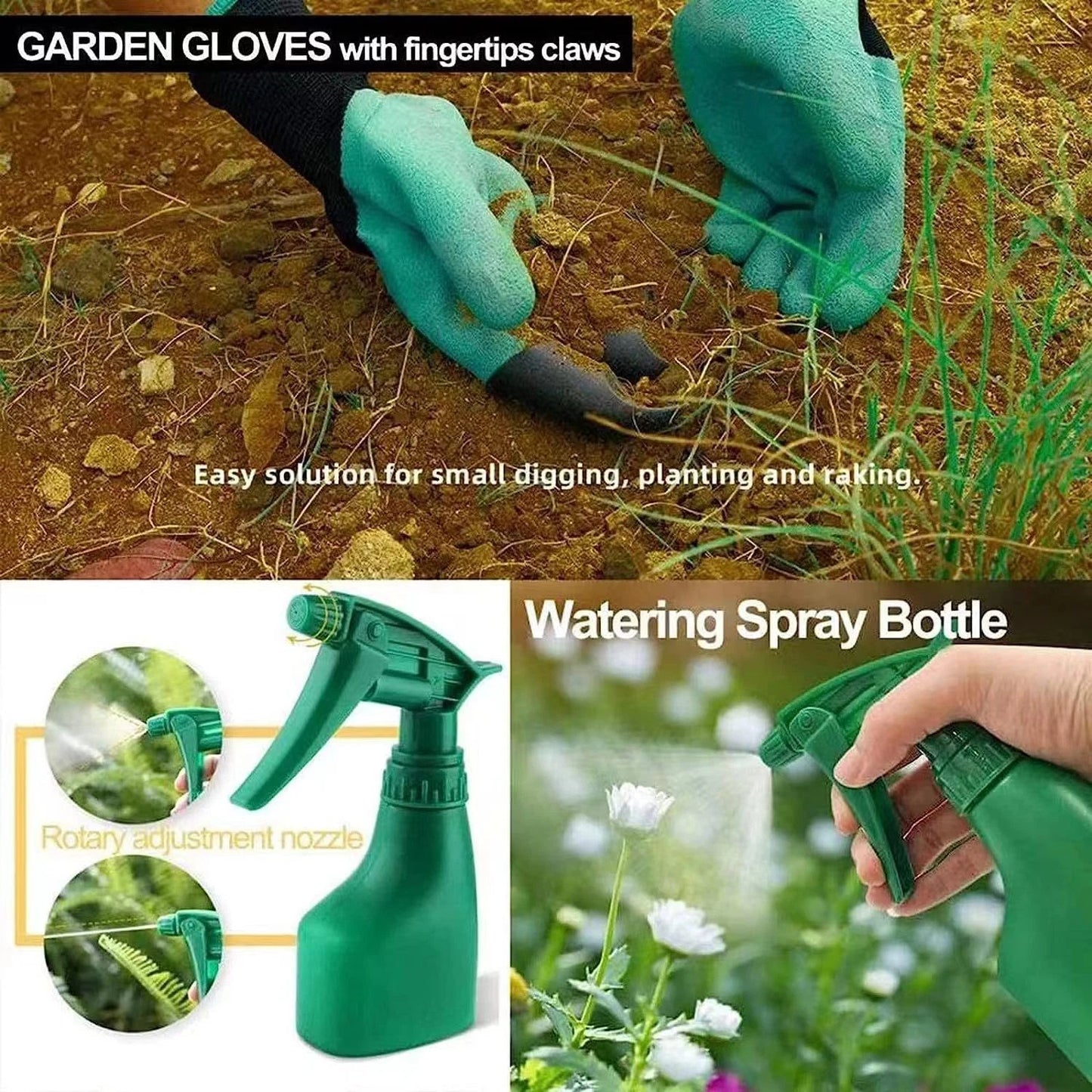 Garden Tool Set 11Pcs, Heavy Duty Gardening Tool Set, with Non-Slip Rubber Grip