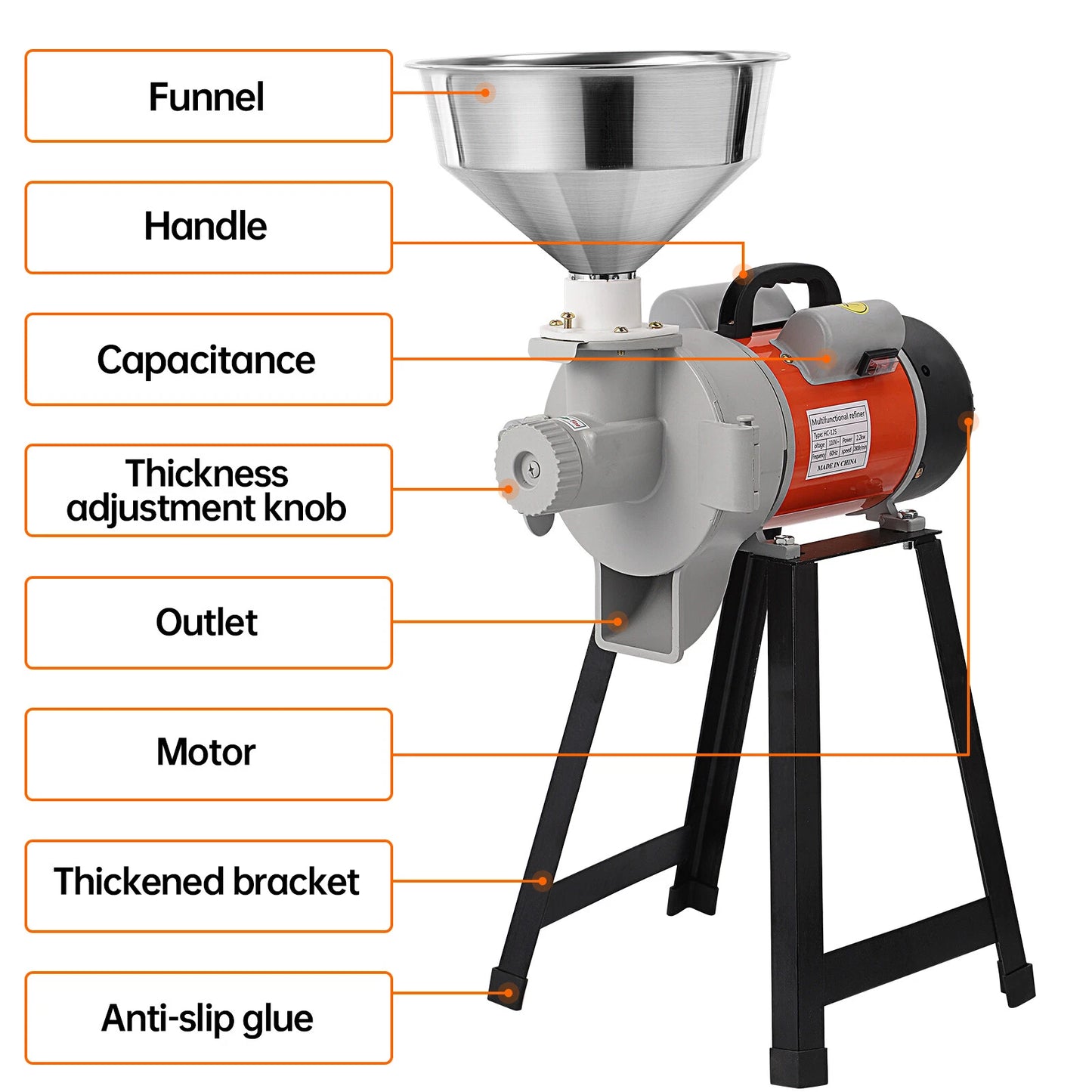 110V 1500W Electric Peanut Butter Machine Grinder Household Nut Maker Grinding - Picture 7 of 13