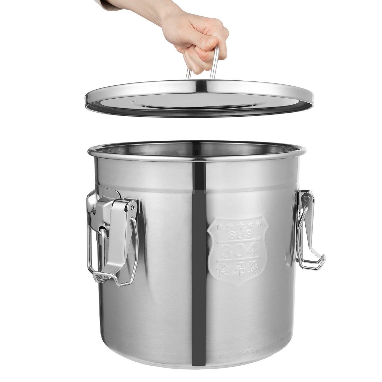 Food Storage Container Stainless Steel Airtight Canister Kitchen Storage Bucket