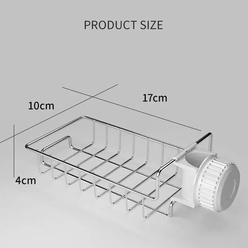 Drain Rack Storage Holder Shelf-Kitchen Sink Faucet Sponge Soap Cloth
