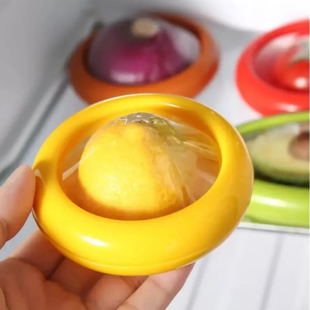 4PCS Fruit And Vegetable Food Fresh-Keeping Box Silicone Reusable Storage Box A+