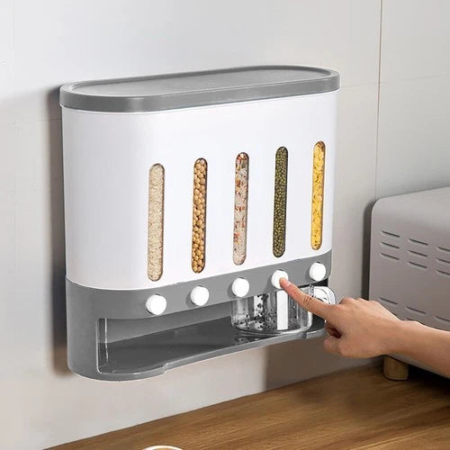 Kitchen Cereal Containers Storage Dry Food Containers Wall Mounted Dispenser