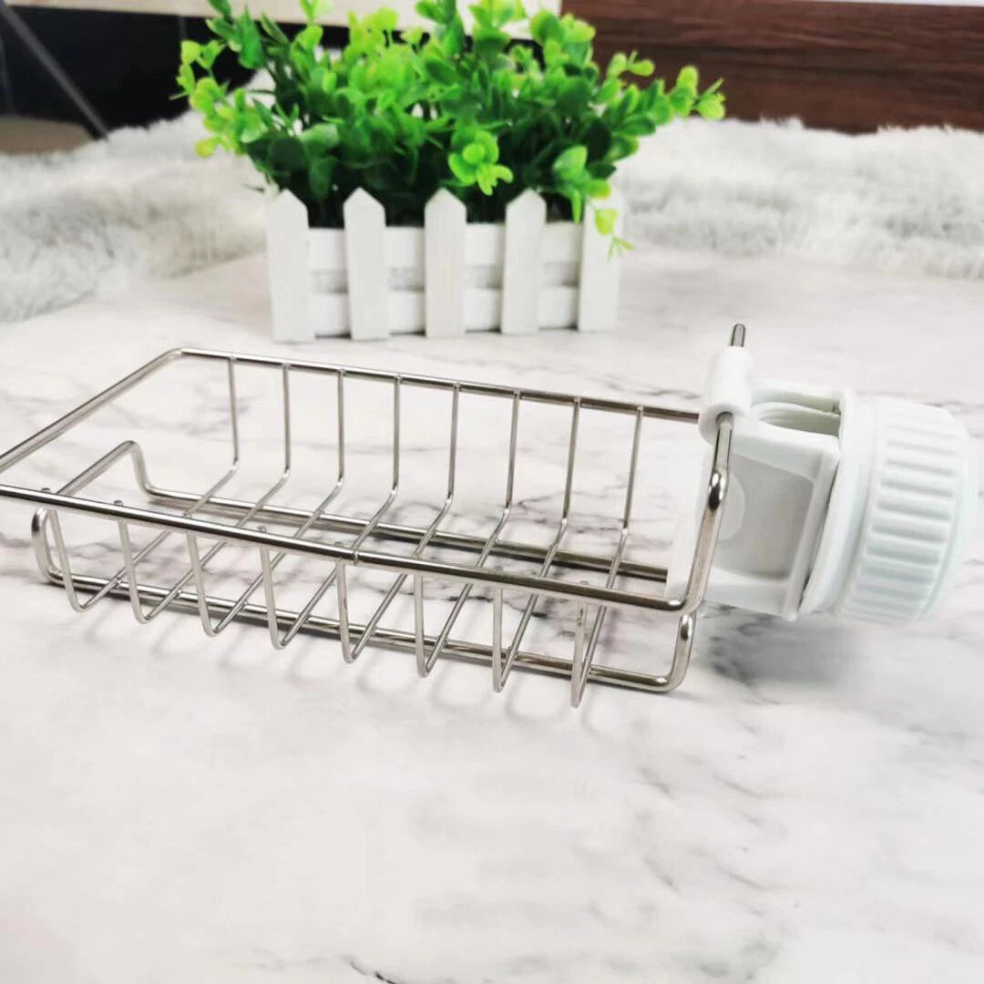Drain Rack Storage Holder Shelf-Kitchen Sink Faucet Sponge Soap Cloth