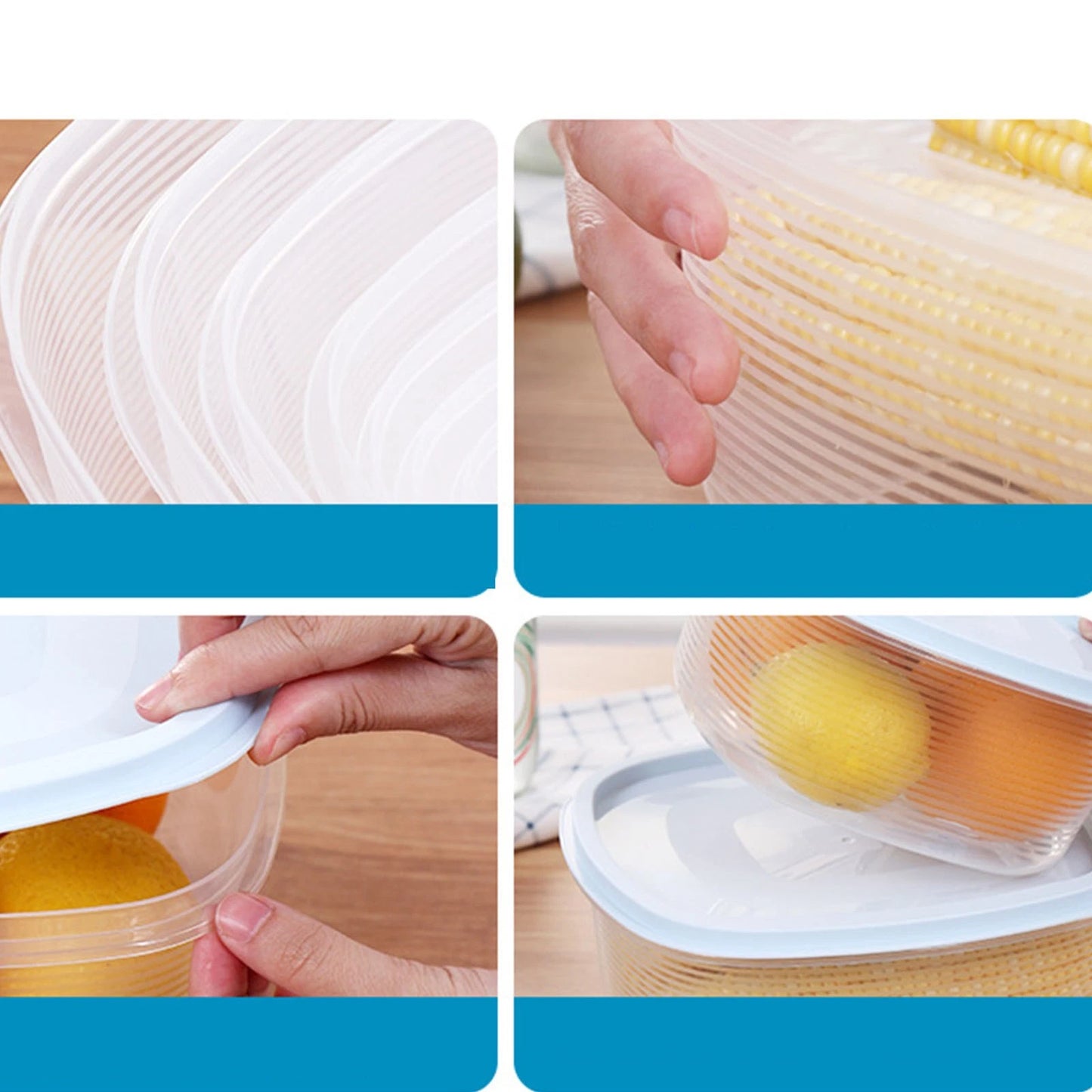 5pcs Refrigerator Container Prevent Damp Food Storage Containers For Kitchen