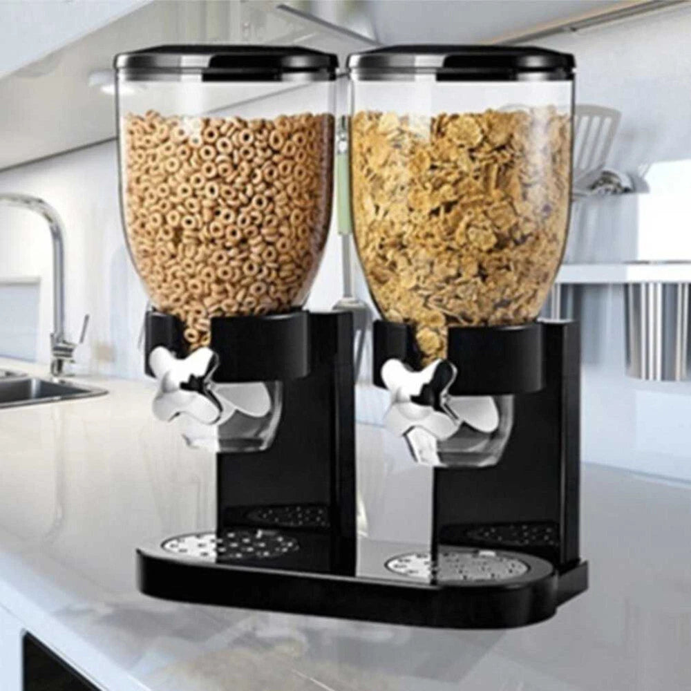 Home Cereal Dispenser Dry Food Airtight Storage Container Dual Control Machine
