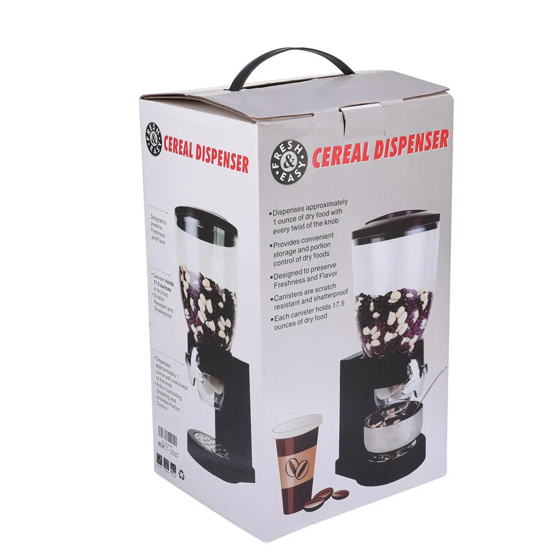 Home Cereal Dispenser Dry Food Airtight Storage Container Dual Control Machine