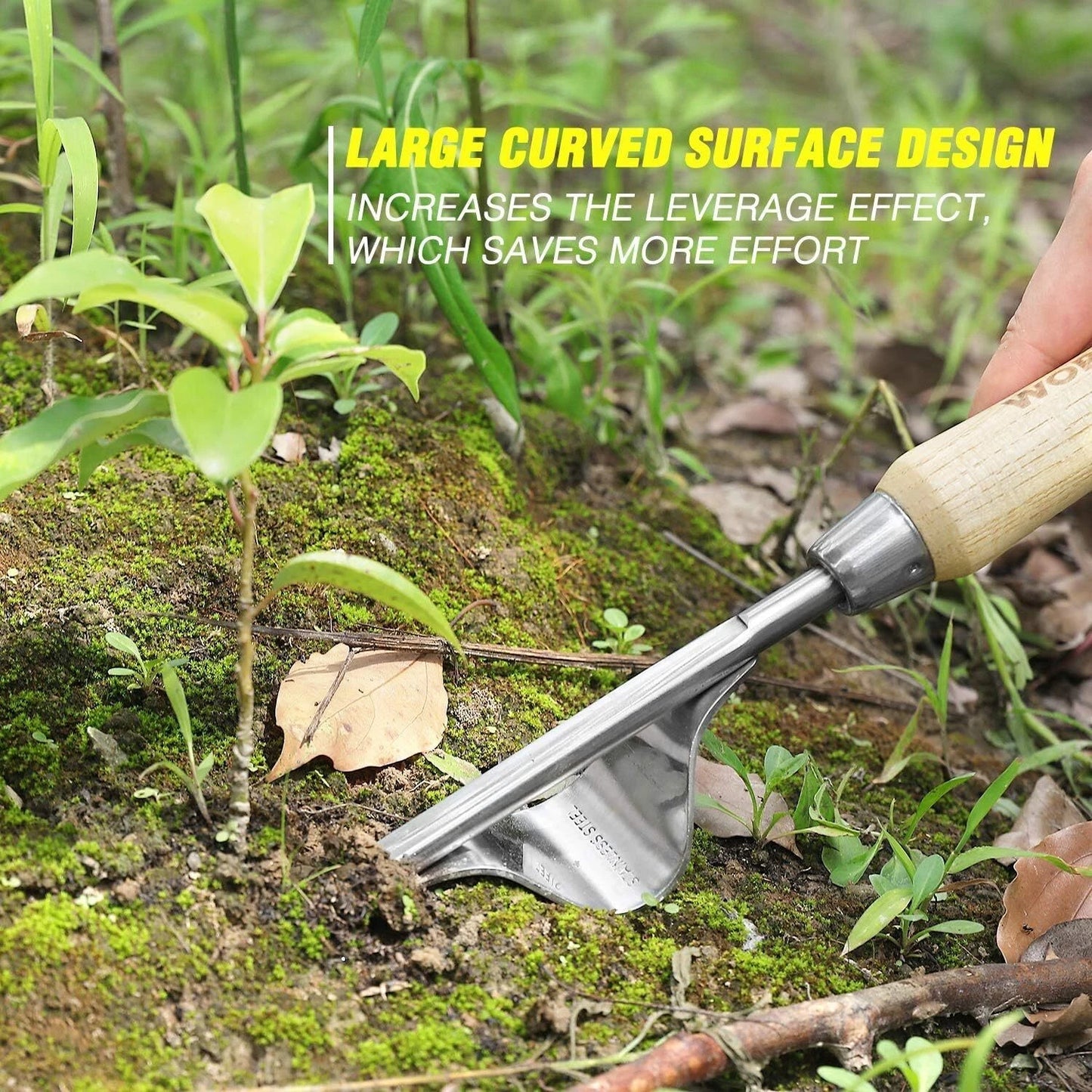 7-Piece Garden Tool Set Stainless Steel Gardening Tools w/Wood Handle Outdoor US