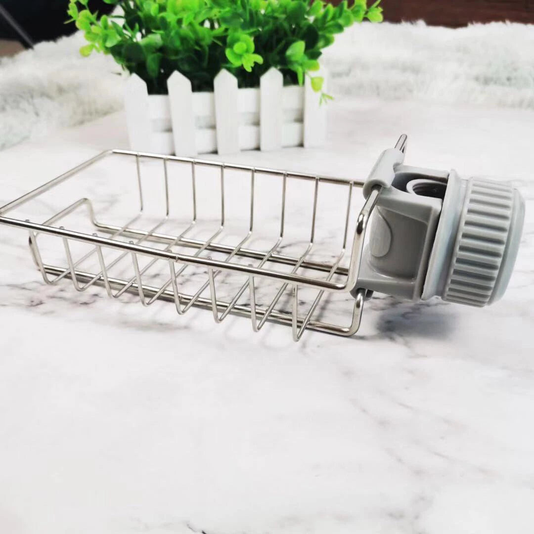 Drain Rack Storage Holder Shelf-Kitchen Sink Faucet Sponge Soap Cloth