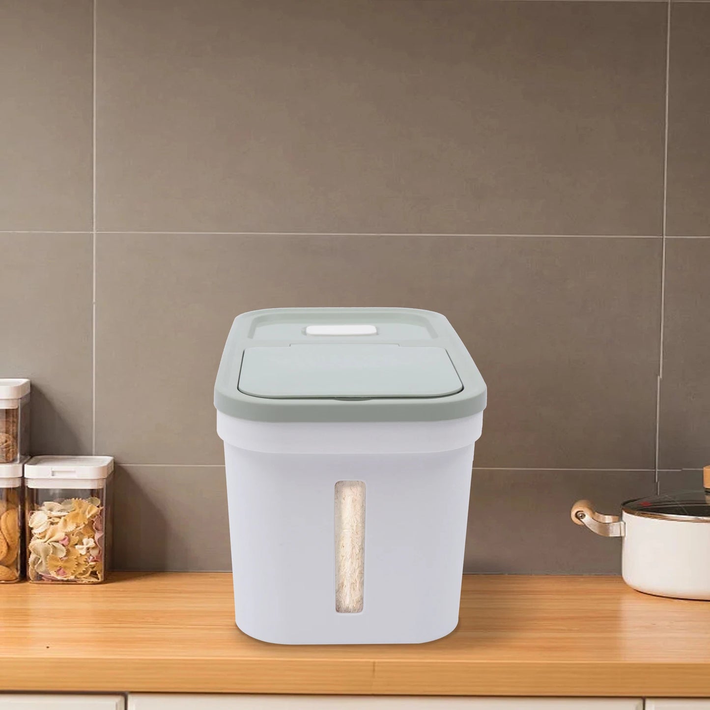 10kg Flour Corn Storage Container Moisture-proof Kitchen Food Storage Bucket US
