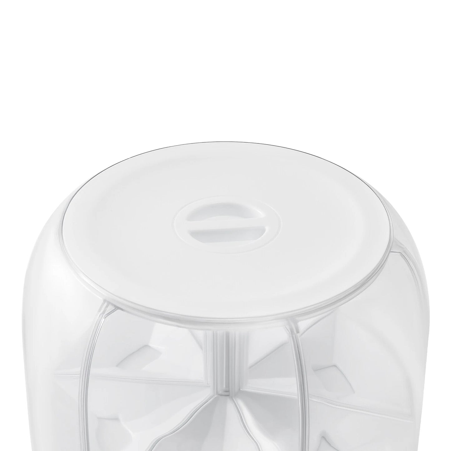 Rice Dispenser Dry Grain Food Storage Container Tank 6-Grid Rotating for Kitchen