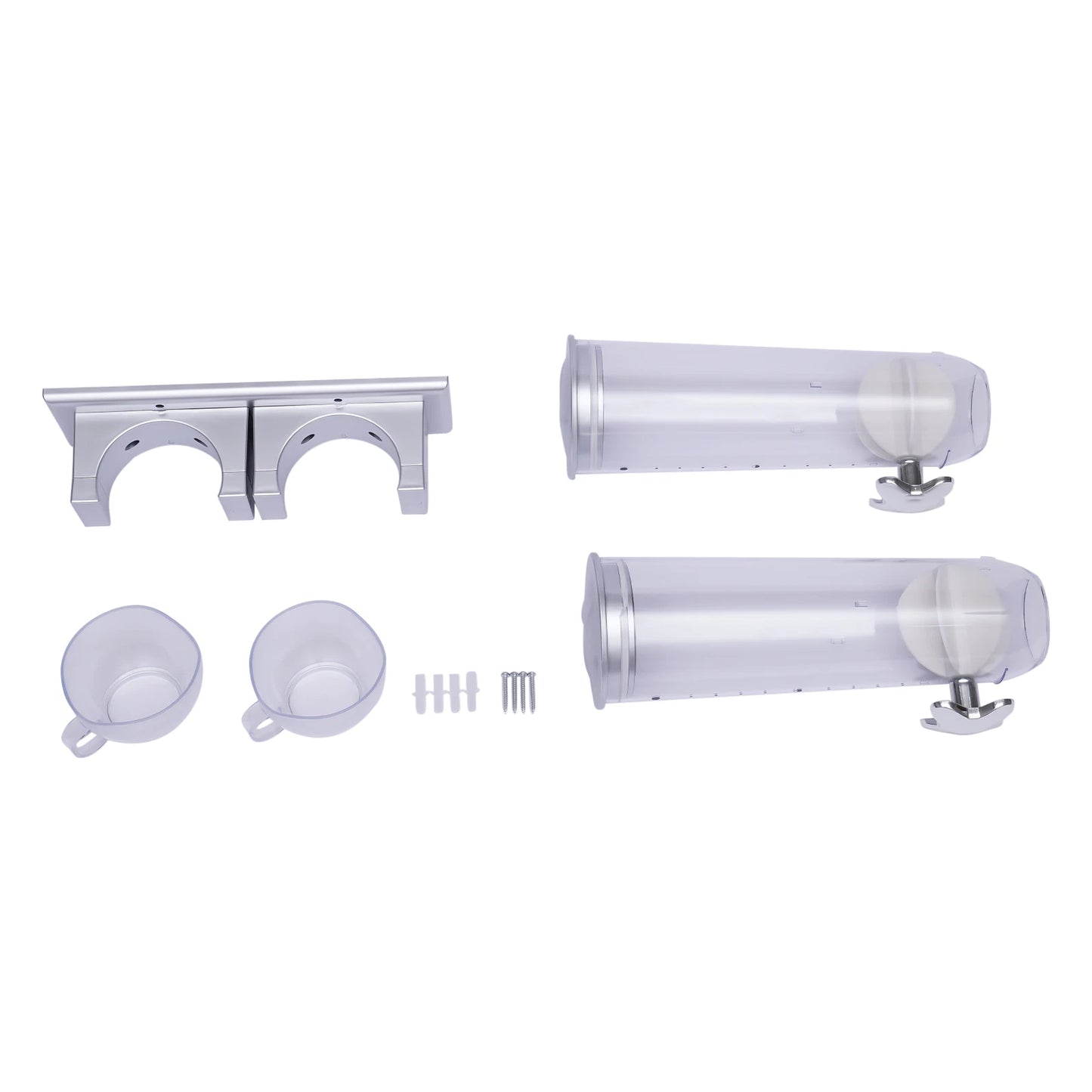 3L Kitchen Wall Mount Double Dry Food Dispenser Cereal Storage Container Home US