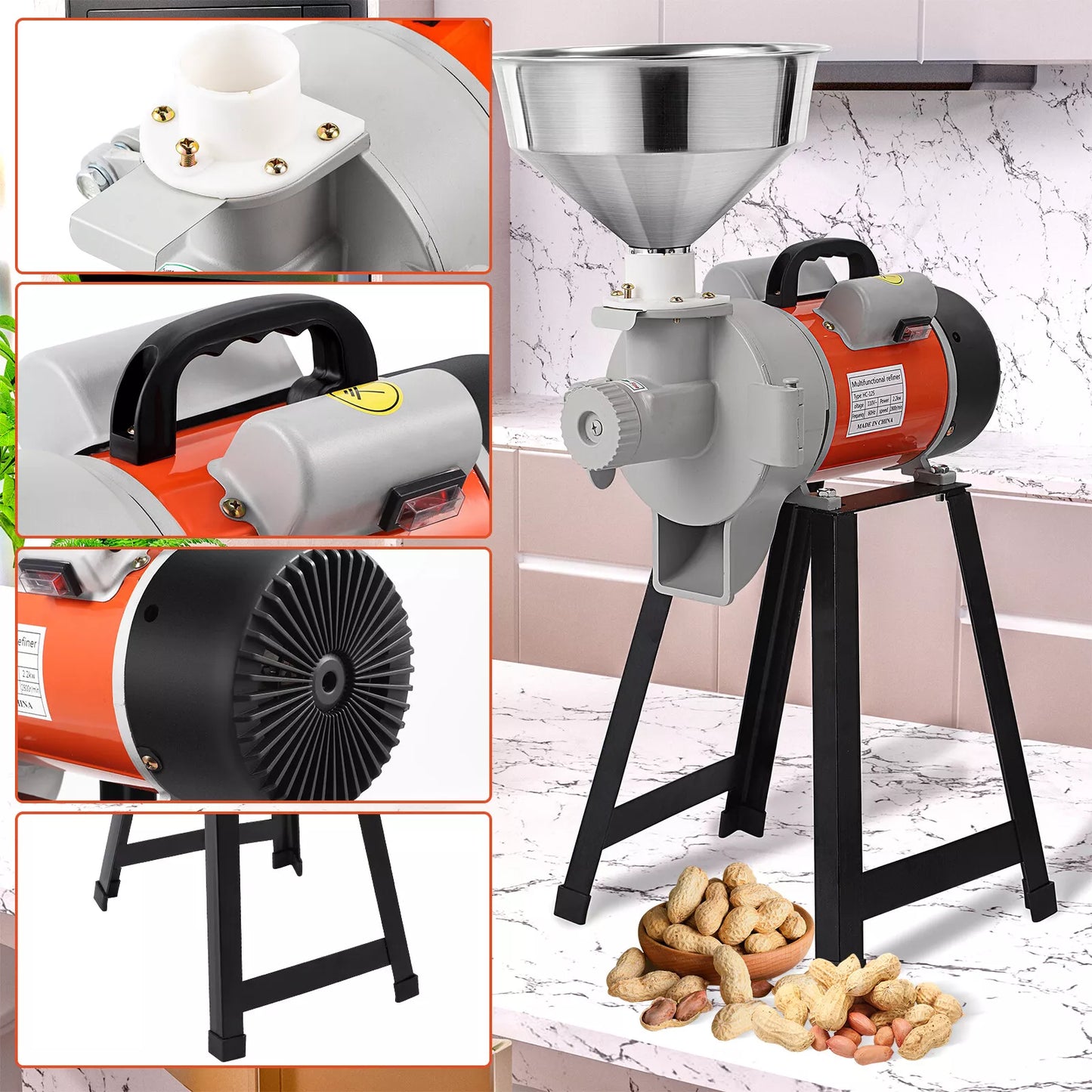 110V 1500W Electric Peanut Butter Machine Grinder Household Nut Maker Grinding - Picture 11 of 13
