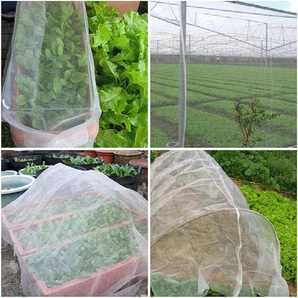 20-50FT Garden Mesh Netting Barrier,Fruit Tree Plant Netting for Vegetable White