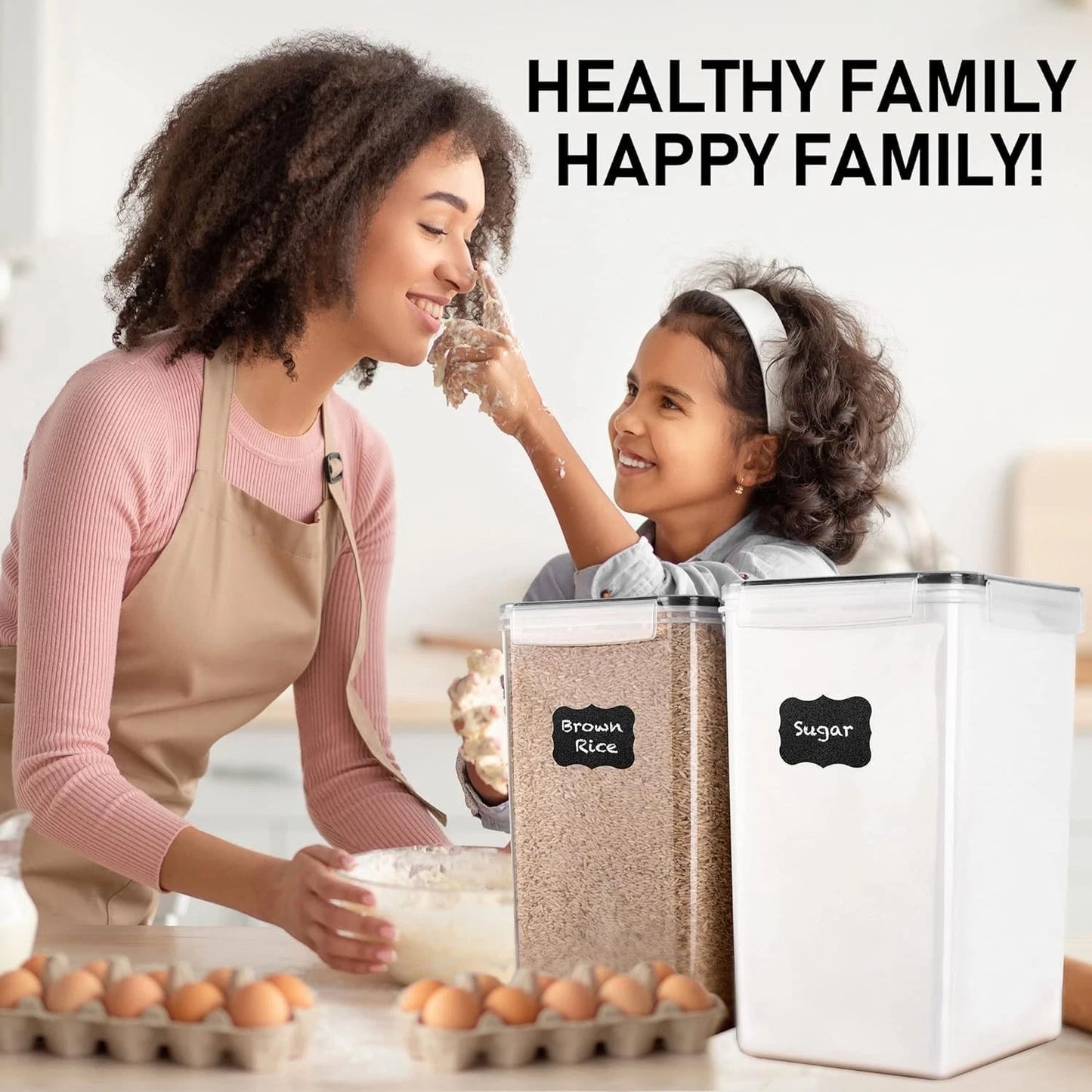 2-Pack 6.5L/220Oz Airtight Food Storage Containers - BPA Free & Dishwasher Safe