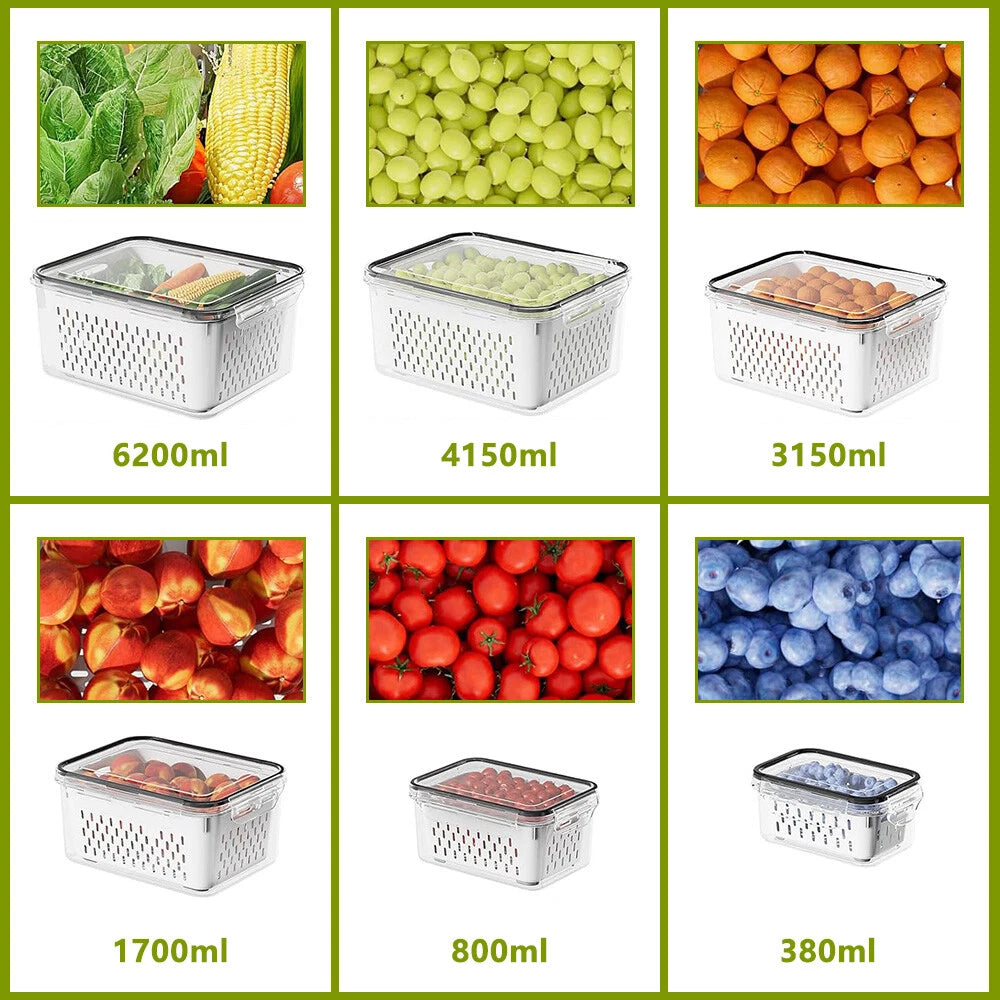 6-18Pcs Kitchen Plastic Food Containers with Storage Lids Meal Prep Airtight
