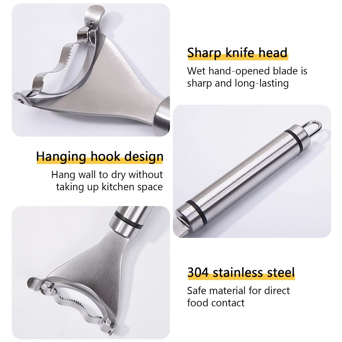 Stainless Steel Corn Cob Peeler Stripper Remover Kitchen Cutter Thresher Tool US