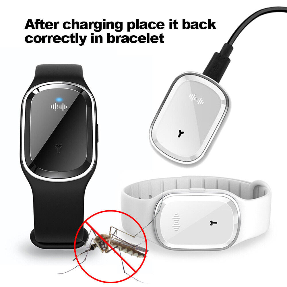 Ultrasonic Anti Mosquito Insect Pest Bugs Repellent Bracelet Repeller Wrist USA