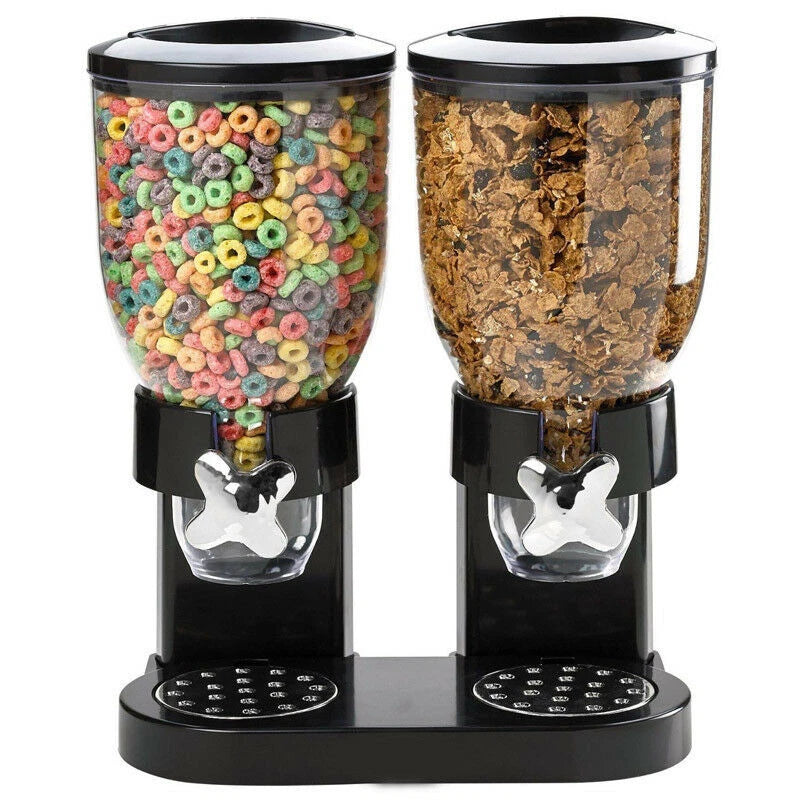 Home Cereal Dispenser Dry Food Airtight Storage Container Dual Control Machine