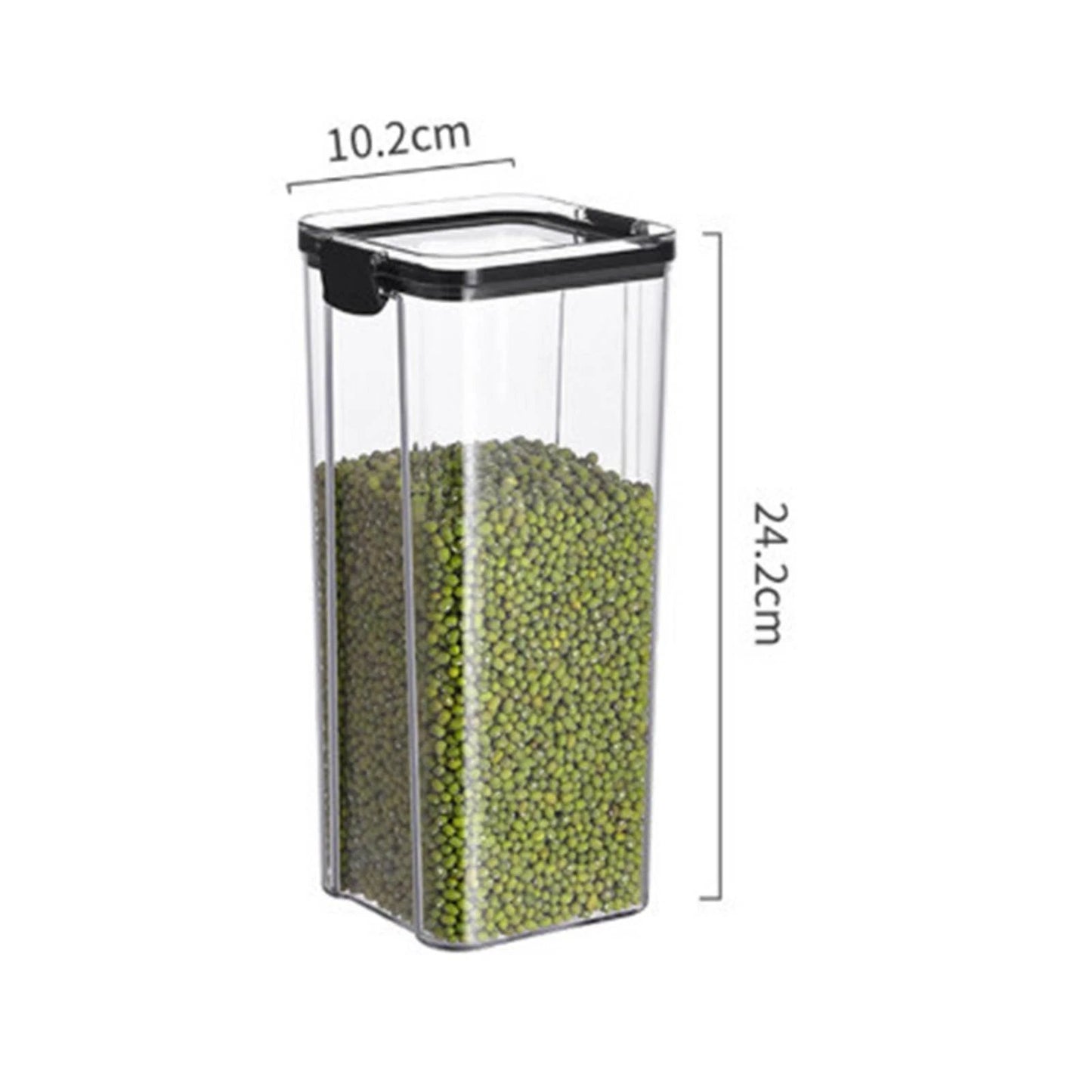 1800ml Food Storage Container Airtight Sealed Dry Food Storage Box For Kitchen
