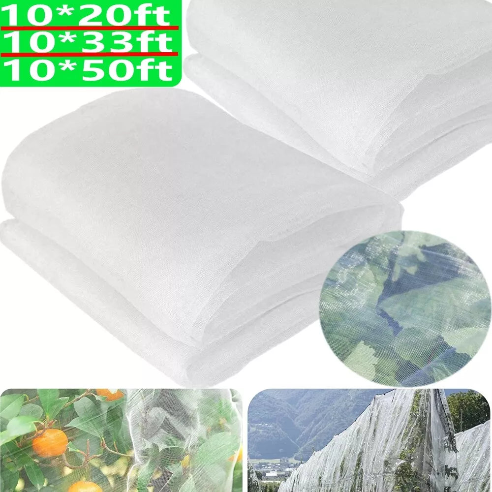 20-50FT Garden Mesh Netting Barrier,Fruit Tree Plant Netting for Vegetable White