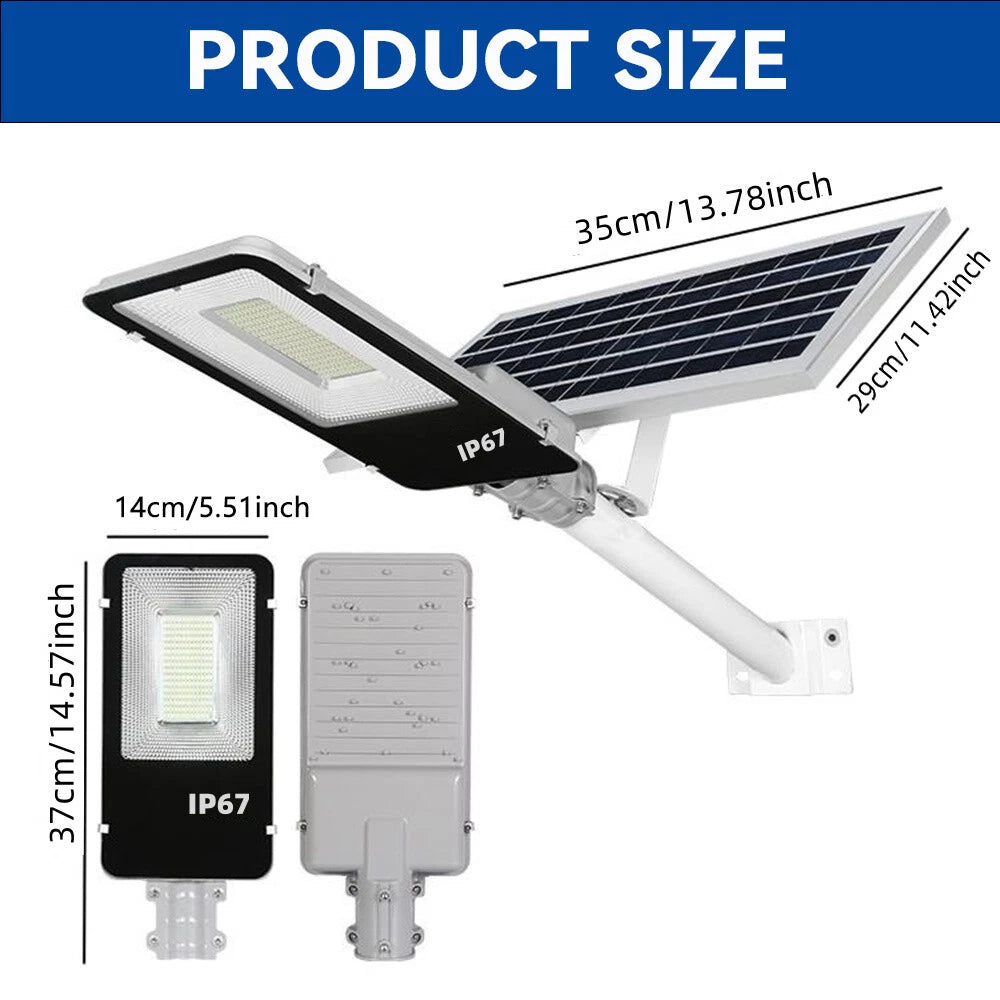 8000W Commercial Solar Street Lights LED Outdoor Dusk to Dawn Super Bright Lamp