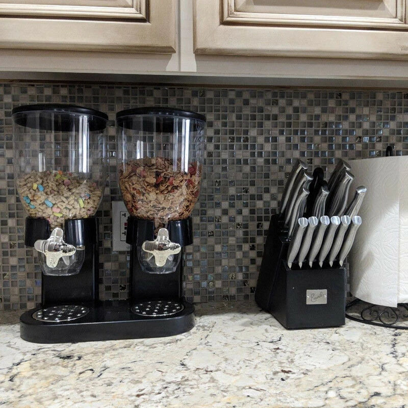 Home Cereal Dispenser Dry Food Airtight Storage Container Dual Control Machine