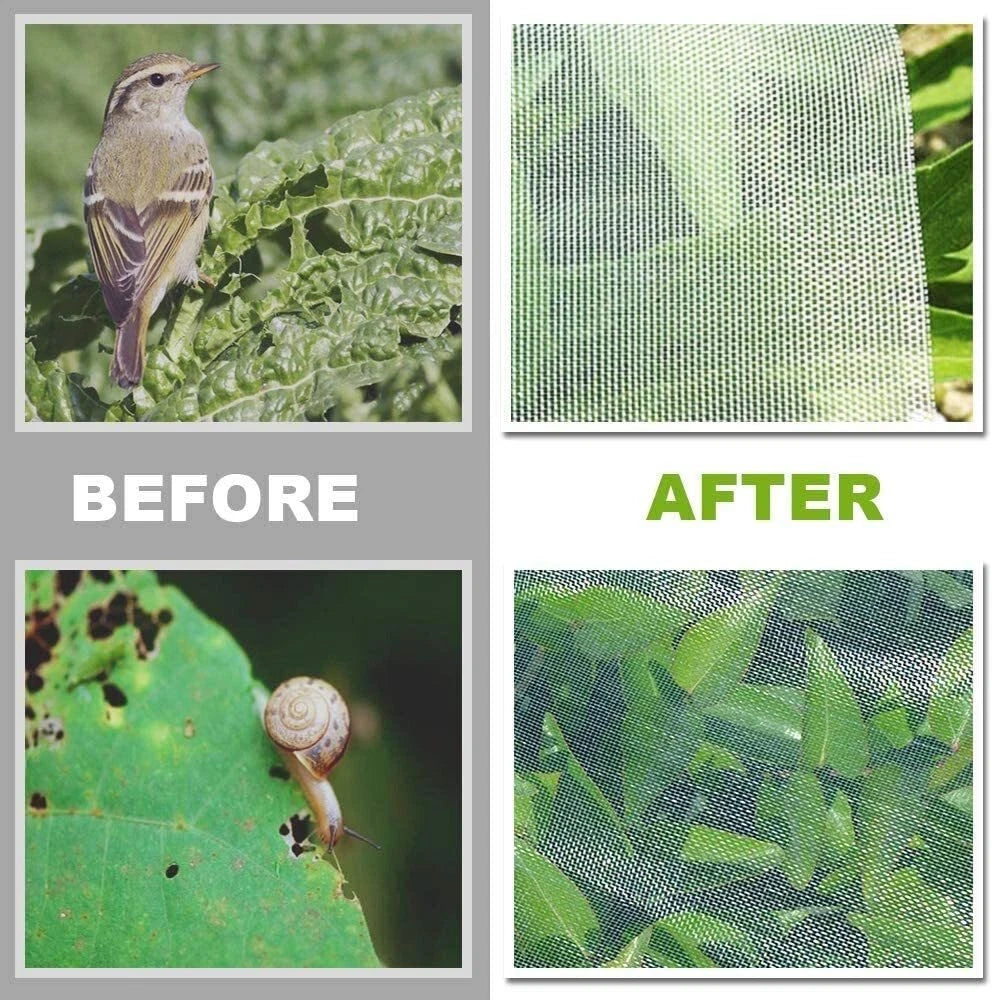 20-50FT Garden Mesh Netting Barrier,Fruit Tree Plant Netting for Vegetable White
