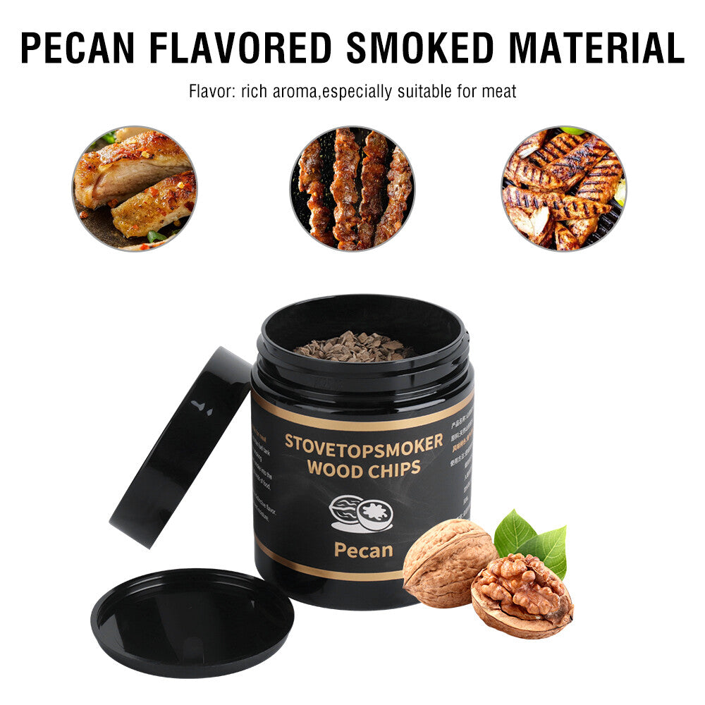 4 Flavors Wood Chips Cherry Apple Oak Pecan Sawdust Food BBQ Smoking Gun Smoke