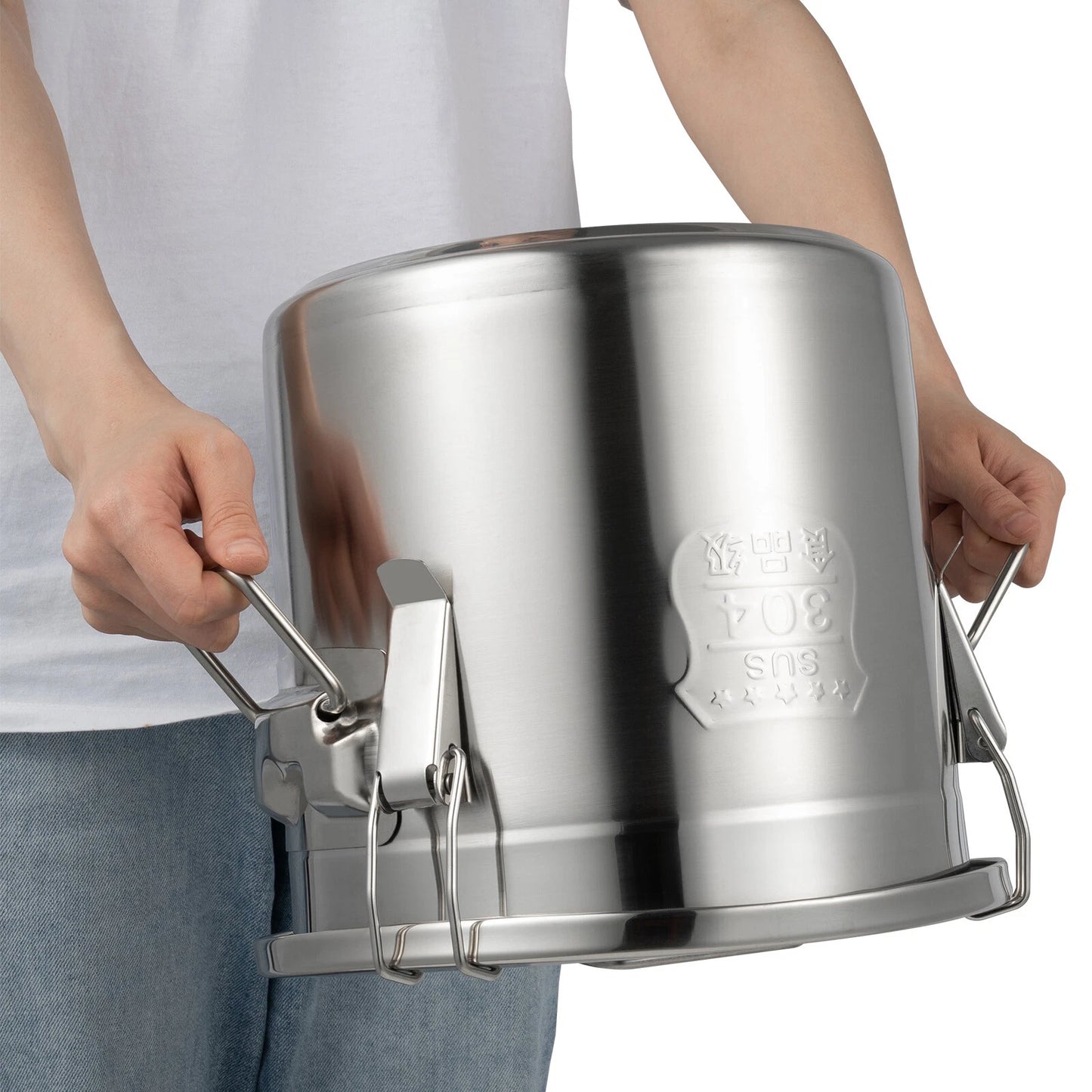 Food Storage Container Stainless Steel Airtight Canister Kitchen Storage Bucket