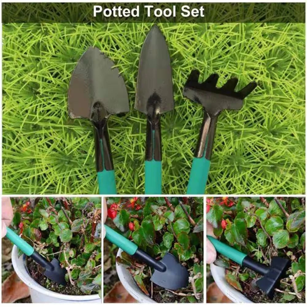 10-Piece Garden Tool Kit, Garden Tool Set (Green)