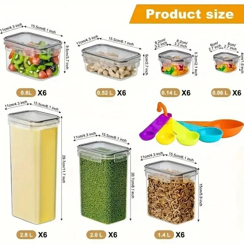 84pcs Food Storage Container Set with Easy-Snap Lids 42 Lids + 42 Containers