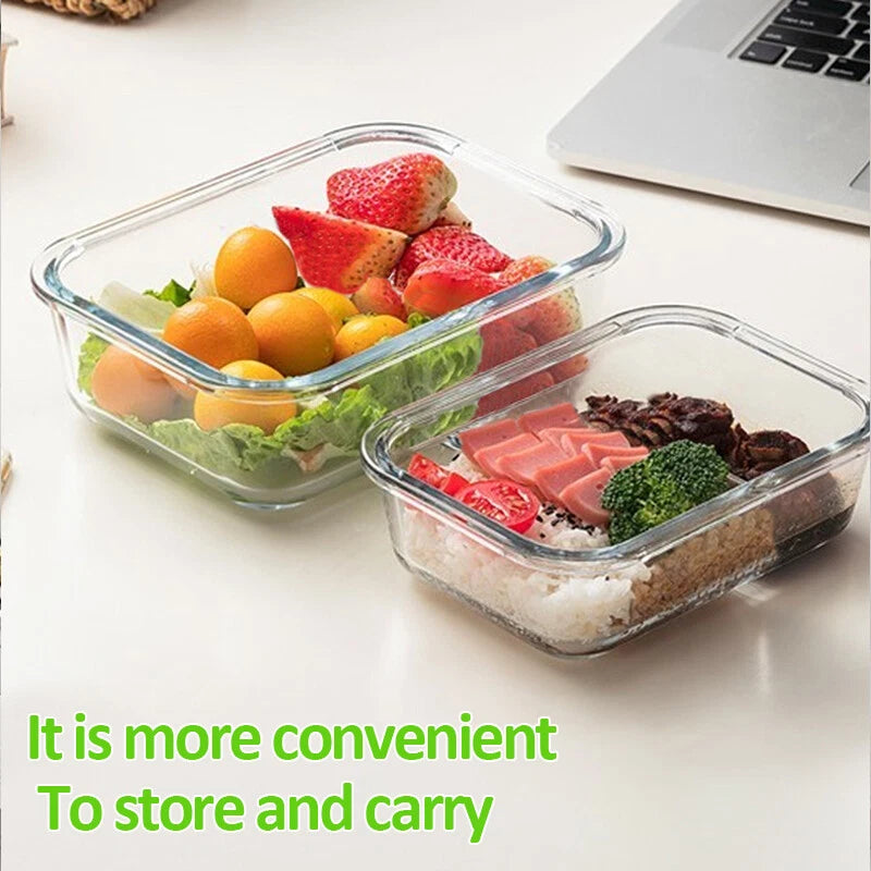 Green Glass Food Storage Containers with Airtight Lid Microwave Safe Set of 4-20