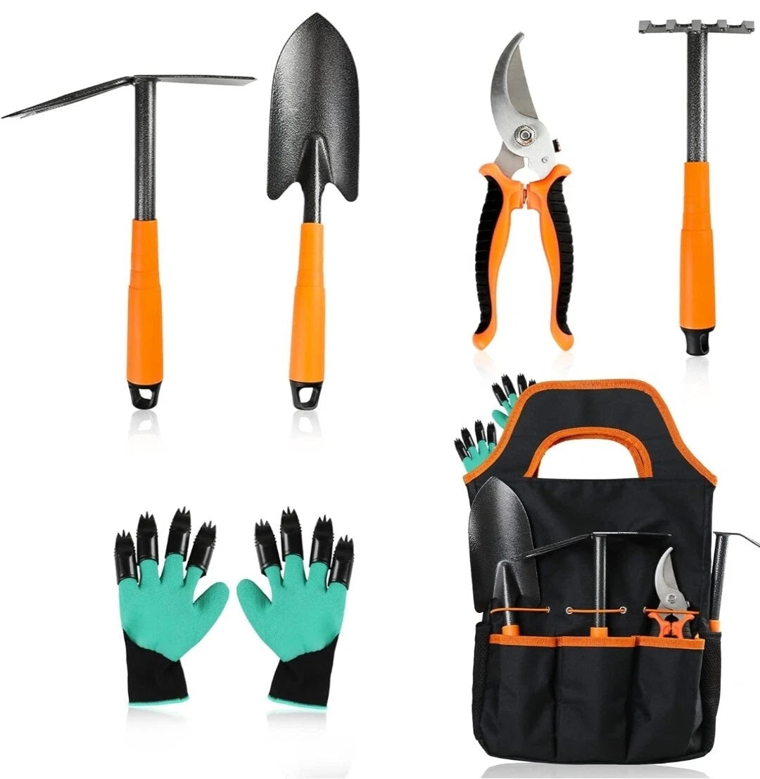 Gardening Tools, 6-Piece Heavy Duty Garden Tool Set, Rust-Proof Gardening Hand