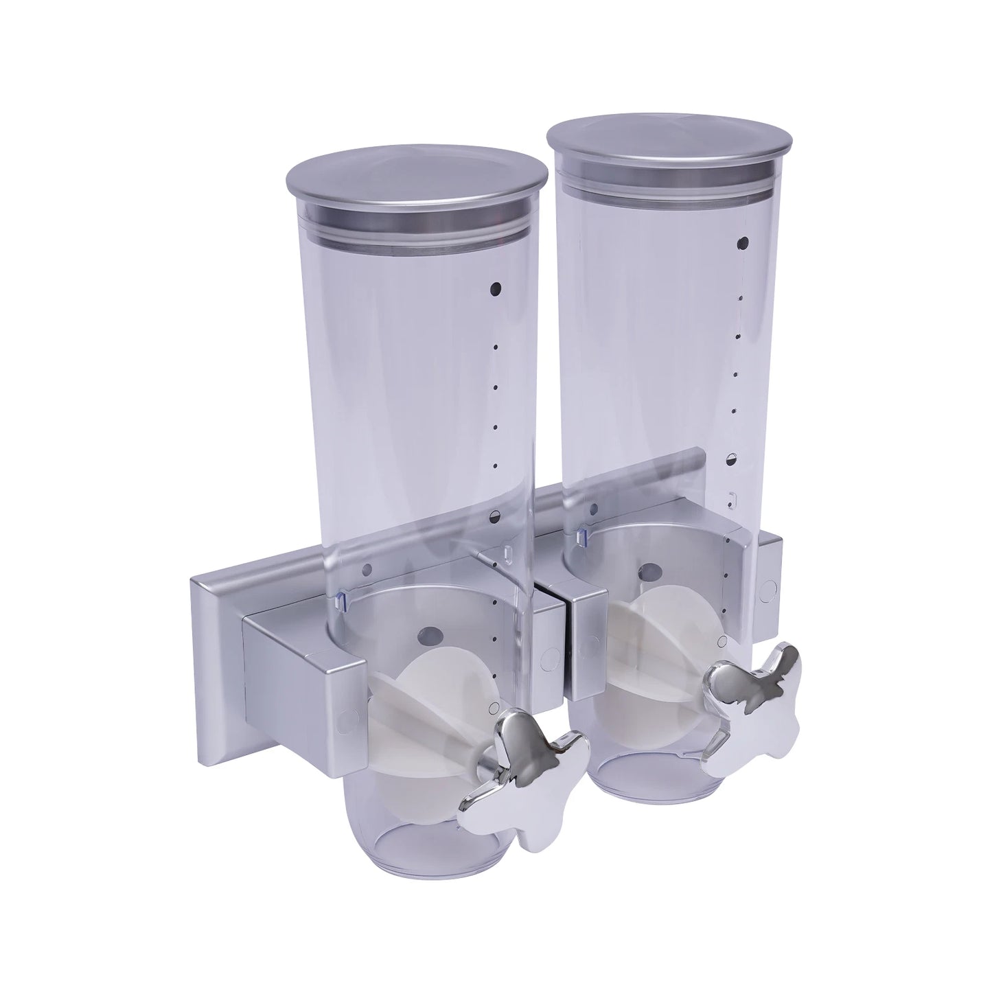 3L Kitchen Wall Mount Double Dry Food Dispenser Cereal Storage Container Home US