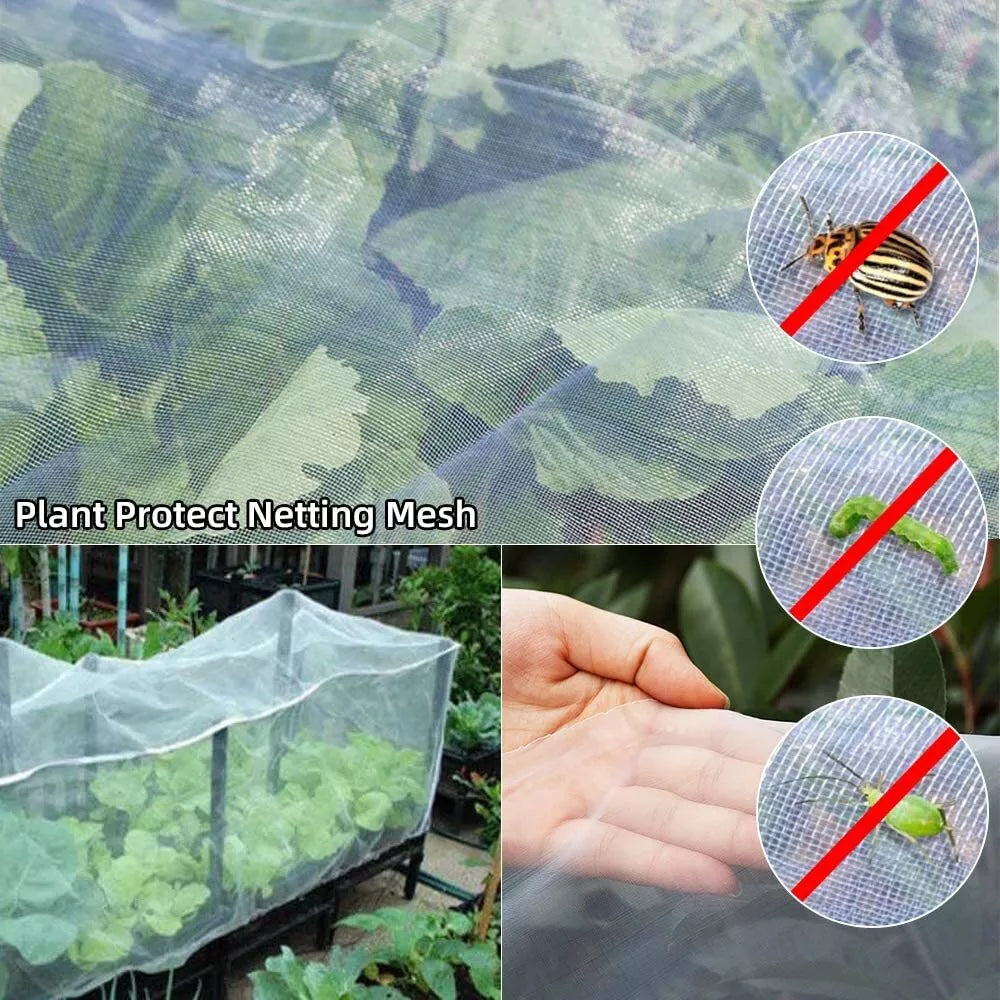20-50FT Garden Mesh Netting Barrier,Fruit Tree Plant Netting for Vegetable White