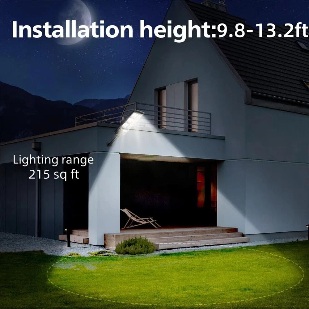 2PK 990000000LM Commercial Solar Street Flood Light Dusk To Dawn Road Lamp 3000W