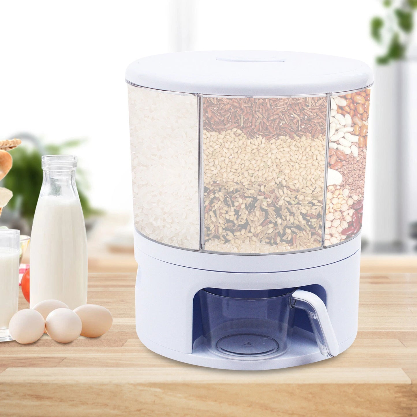 Kitchen Pantry Rice Grain Dry Food Container Large 11kg Cereal Storage Dispenser