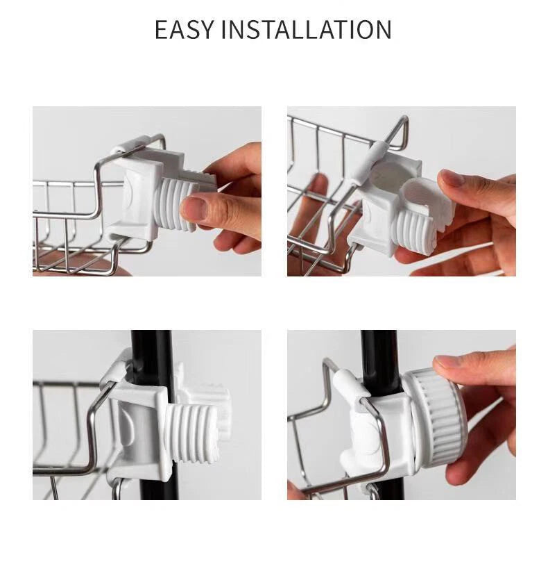 Drain Rack Storage Holder Shelf-Kitchen Sink Faucet Sponge Soap Cloth