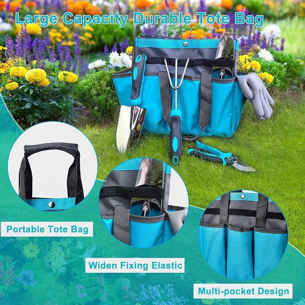 7-Piece Heavy-Duty Stainless Steel Garden Tool Set