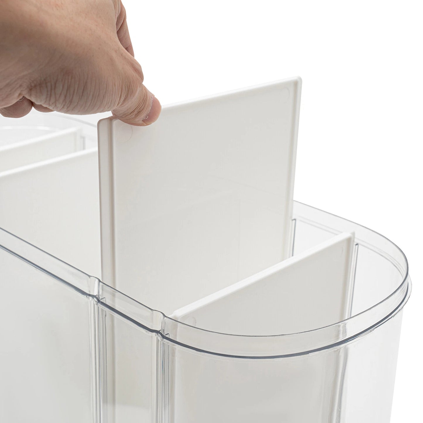 2-Tiers Rice Dispenser Dry Food Dispenser Kitchen Grain Cereal Storage Container